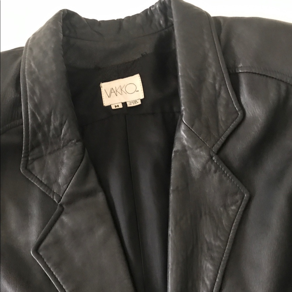 Women’s black leather jacket medium